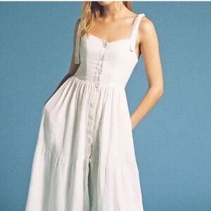 White Cotton Maxi Dress Urban Outfitters